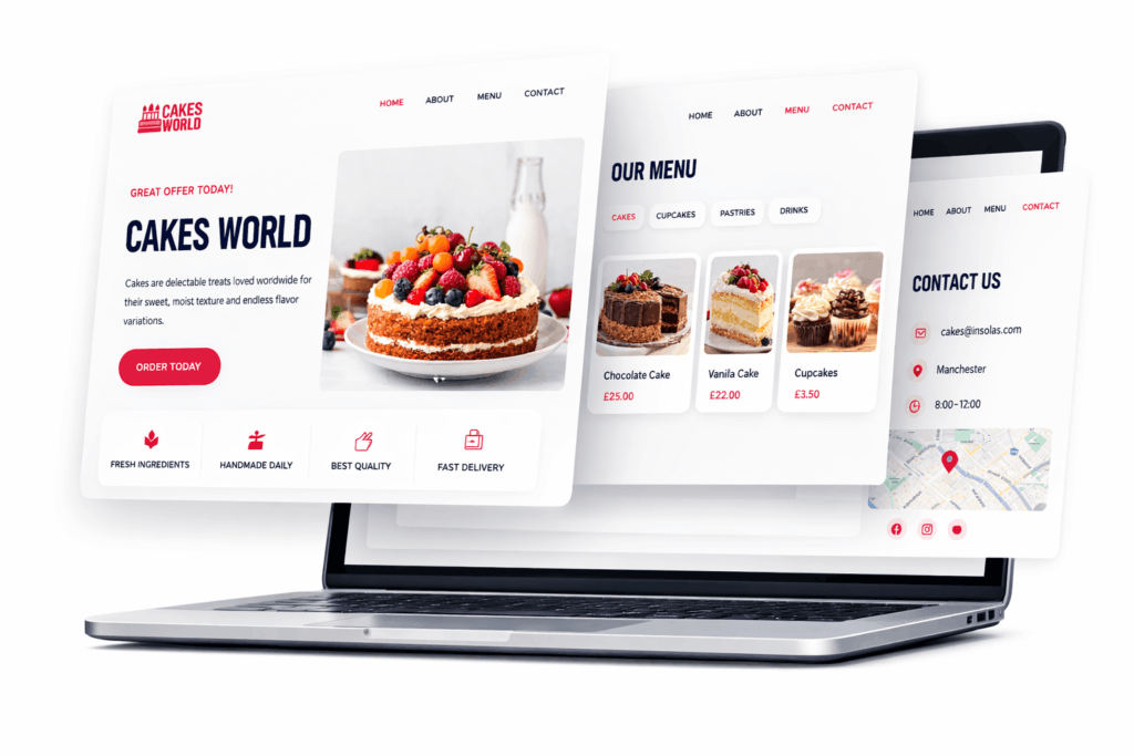 desktop template cake world