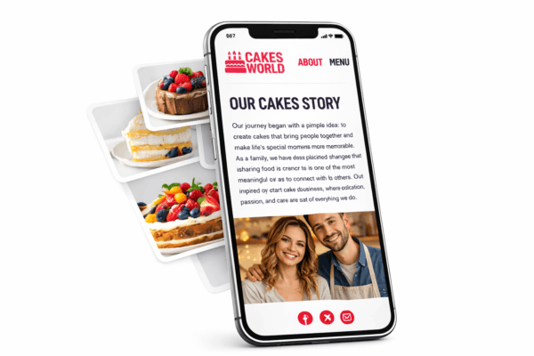 mobile template cake world